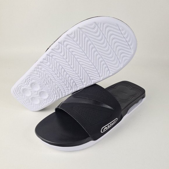 Nike Air Max Cirro Slides Black Metallic Silver Fashion  Mens SZ 8 - Picture 11 of 12